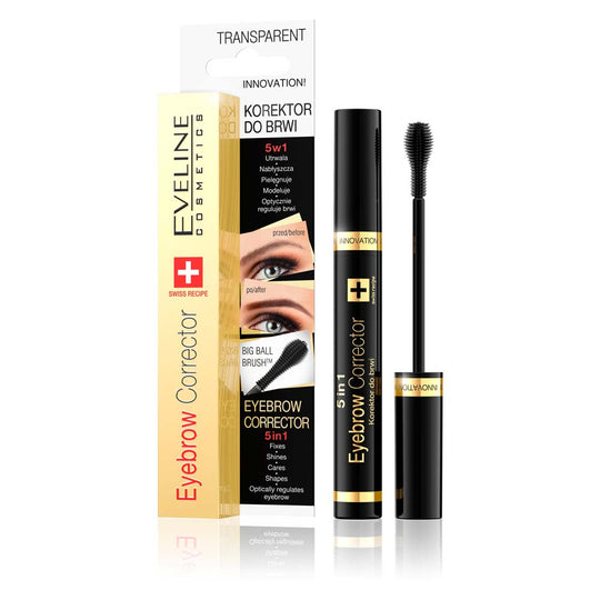 Corector de sprancene Eveline 5 in 1 transparent