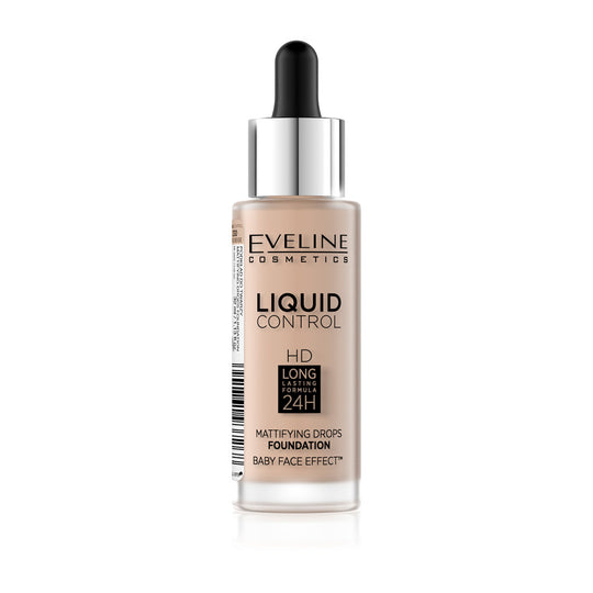 Fond de ten cu pipeta Eveline Liquid Control Sand Beige Nr. 30 - 32 ml