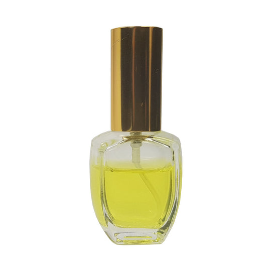 Sticluta cu pulverizator si capac Gold metal pentru parfum - Elena 12ml