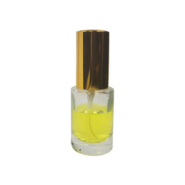 Sticluta cu pulverizator si capac Gold metal pentru parfum - Minerva 16ml