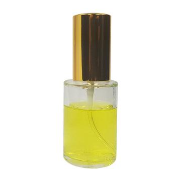 Sticluta cu pulverizator si capac Gold metal pentru parfum - Minerva 33ml