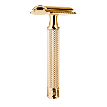 Aparat de ras clasic Safety Razor cu pieptan inchis Muehle R89 GOLD