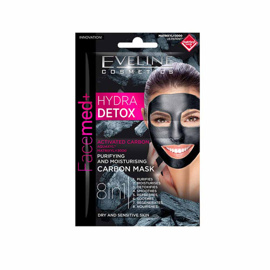 Masca de fata Eveline Facemed Hydra Detox 8in1 5 ml