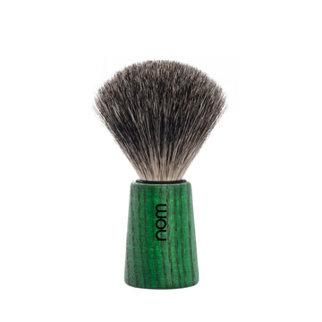 Pamatuf Pure Badger cu par de bursuc cu maner din lemn de frasin Theo 81 Green Ash