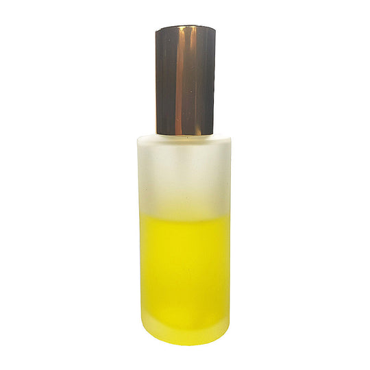 Sticluta cu pulverizator si capac Gold pentru parfum Minerva Frosted 60 ml