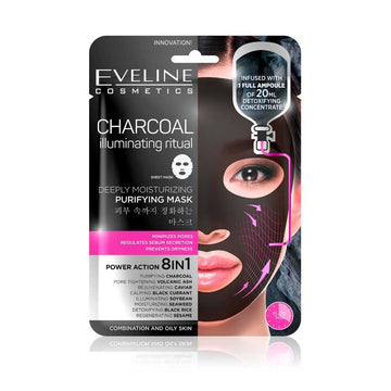 Masca de fata Eveline Korean Charcoal Deeply