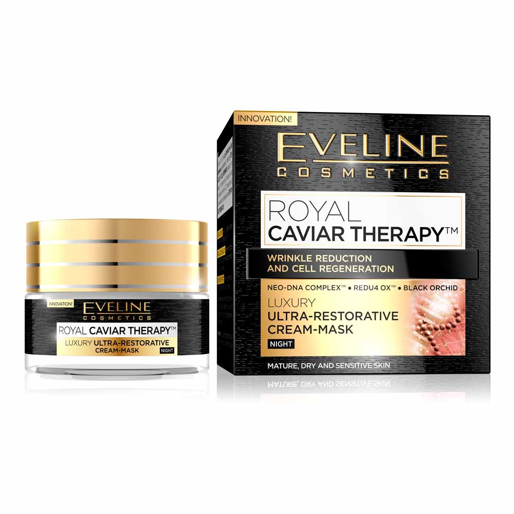 Masca de noapte pentru fata Eveline Royal Caviar Therapy 50 ml
