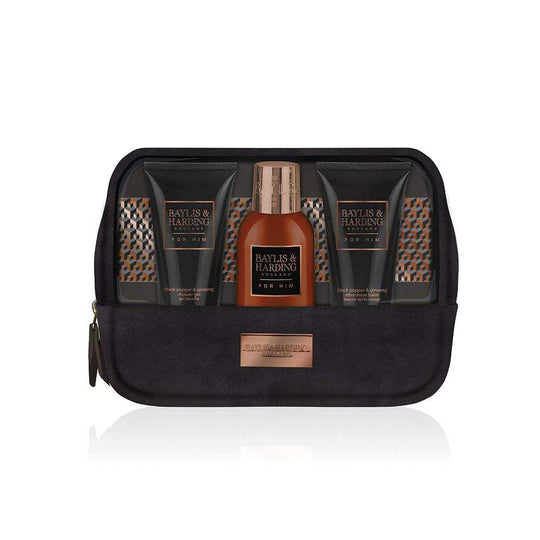 Set cadou 3 piese Baylis&Harding Men’s Black Pepper & Ginseng Wash Bag