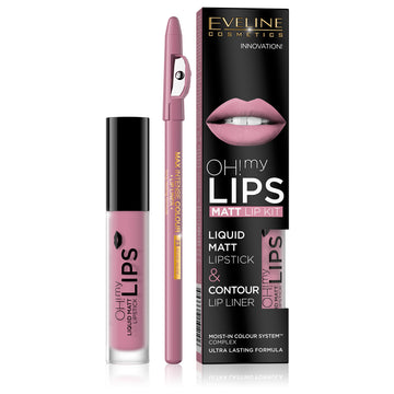 Ruj lichid mat si creion contur Eveline Oh! My Lips 03