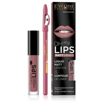 Ruj lichid mat si creion contur Eveline Oh! My Lips 04