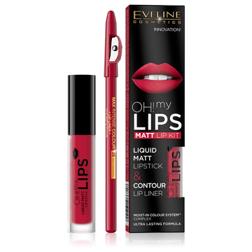 Ruj lichid mat si creion contur Eveline Oh! My Lips 05