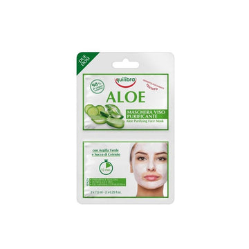 Masca fata purifiere cu aloe Equilibra 2x7,5 ml