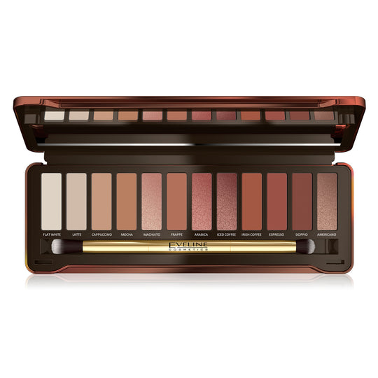 Fard de ochi Eveline Eyeshadow Mocha 12 culori