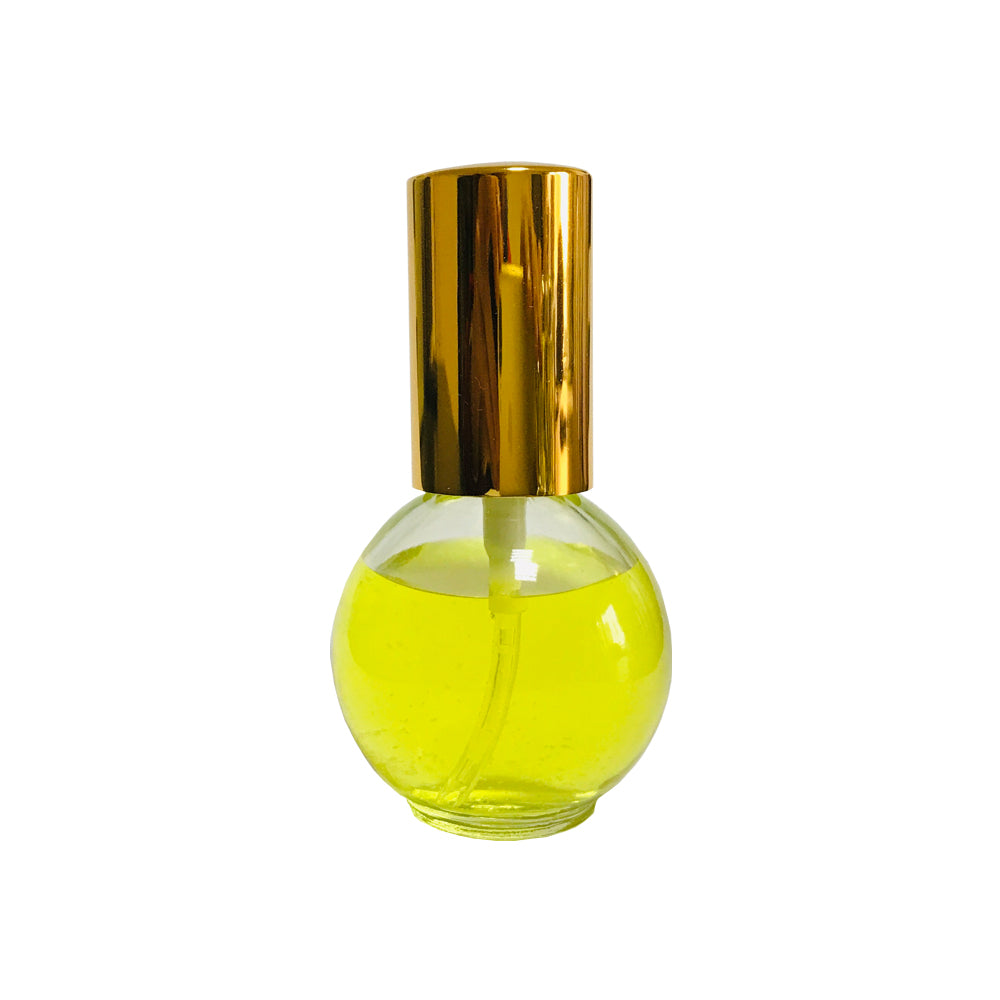 Sticluta cu pulverizator si capac Gold metal ptr. parfum - Nella 30 ml
