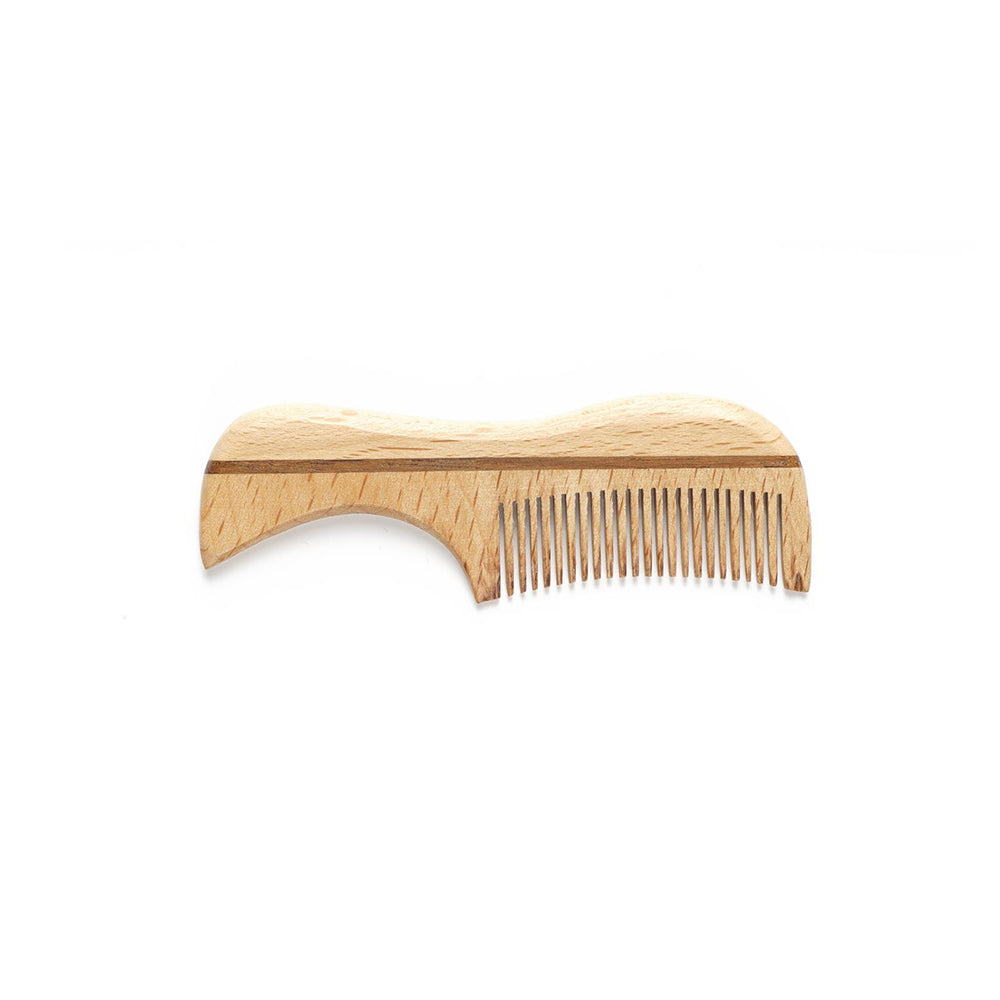 Pieptene de lemn pentru barba si mustata Vie Long 7, 5 cm R18011