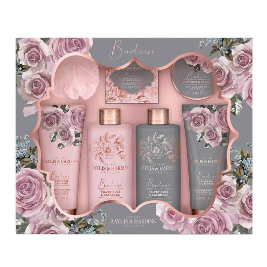 Set cadou Baylis & Harding Boudoire Velvet Rose & Cashmere Tray set