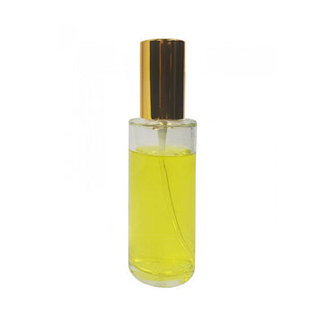 Sticluta cu pulverizator si capac Gold pentru parfum Minerva 75 ml