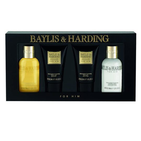 Set cadou cu 4 piese pentru barbati Baylis & Harding Black Pepper and Ginseng