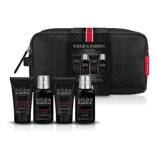 Set cadou pentru barbati Baylis & Harding Signature Black Pepper and Ginseng Wash Bag