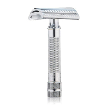 Aparat de ras clasic Safety Razor cu cap cu piaptan inchis Merkur 37C Chrome