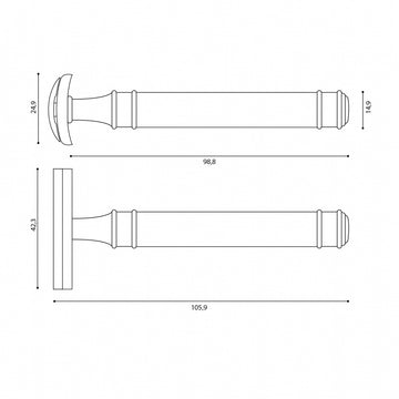 Aparat de ras clasic Safety Razor cu cap cu pieptene deschis Muehle R 41 GS Grande