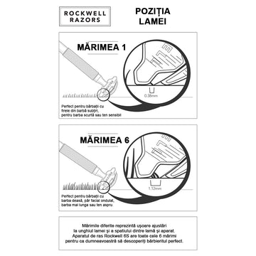 Aparat de ras clasic safety razor Rockwell 6C Gunmetal Chrome