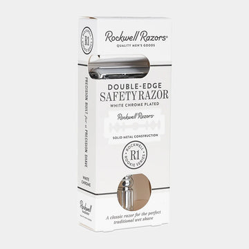 Aparat de ras clasic tip butterfly Rockwell R1 White Chrome