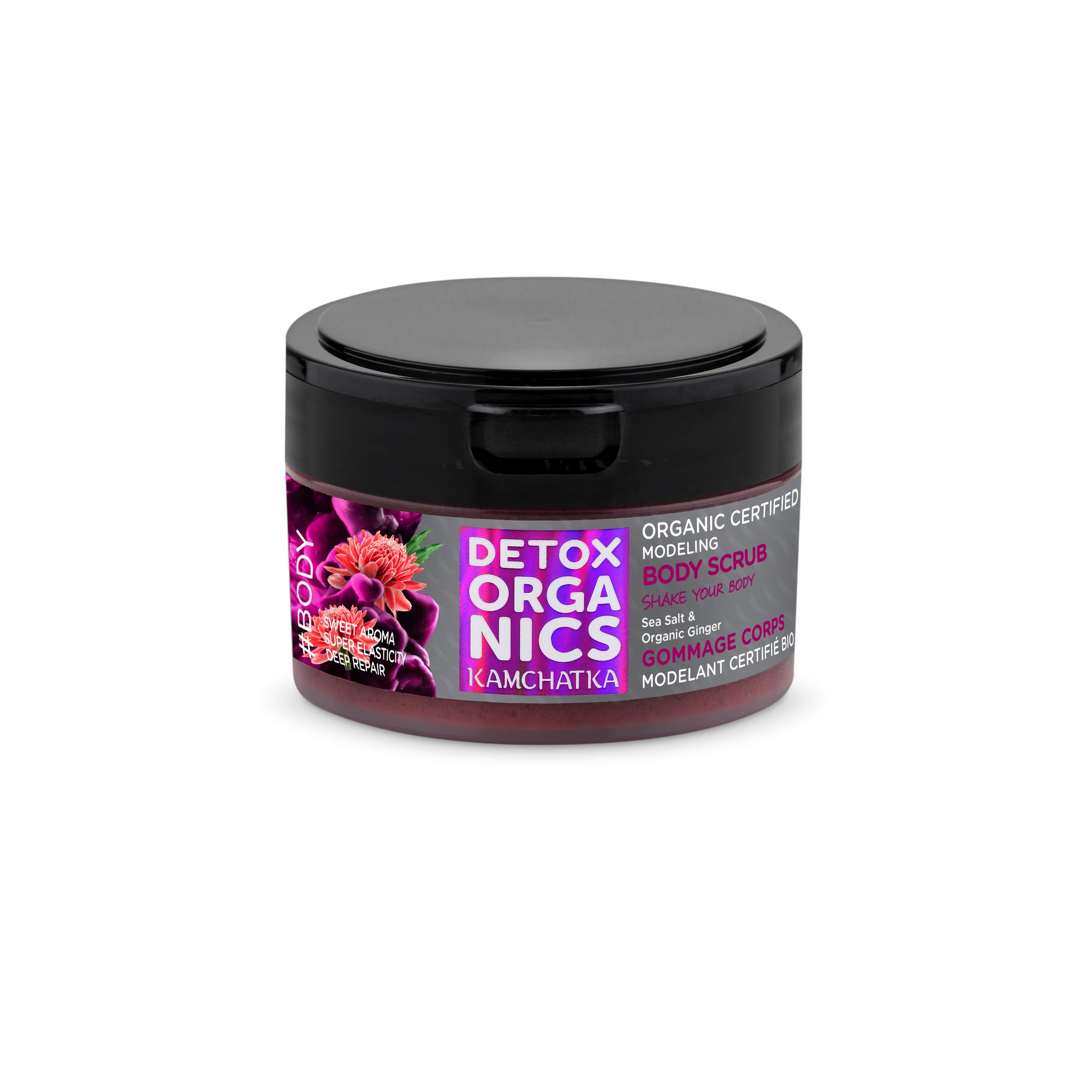 Scrub de corp modelator Natura Siberica Detox Organics Kamchatka 200 ml