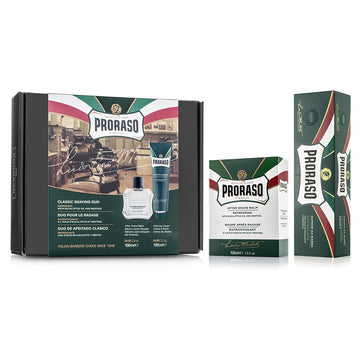 Set de barbierit cu after shave balsam si crema de barbierit Proraso Refreshing Eucalypt si Menthol Duo Pack