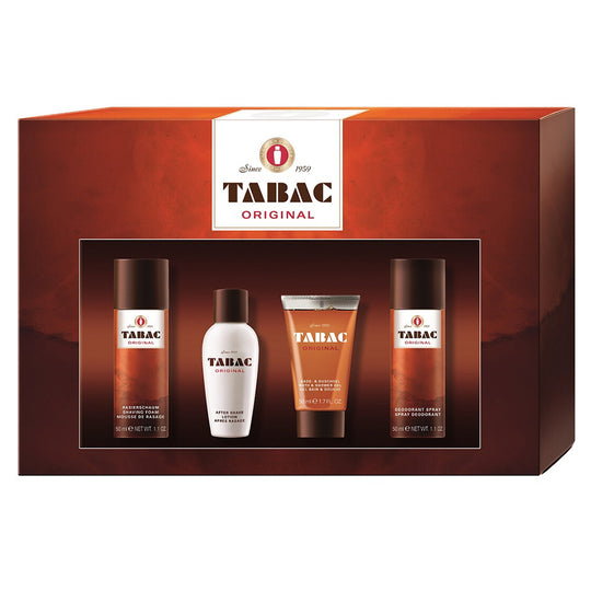 Set Tabac Original cu after shave lotiune, gel de dus, spuma de barbierit si deo spray