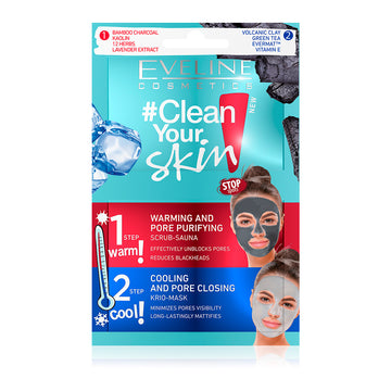 Scrub Sauna si Krio Mask Eveline Clean Your Skin 2 x 5 ml