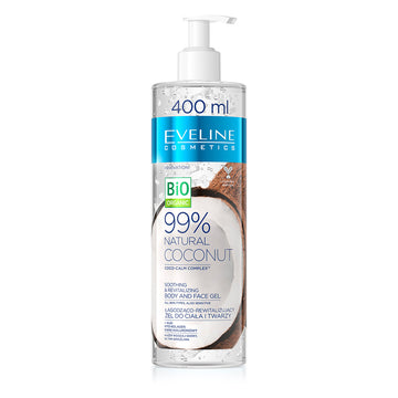 Gel calmant si revitalizant pentru fata si corp Eveline 99% Natural Coconut 400 ml