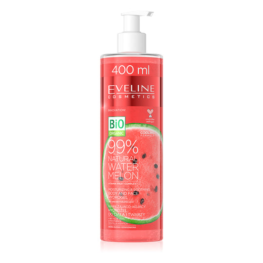 Hydrogel hidratant si calmant pentru corp si fata Eveline 99% Natural Watermelon 400 ml