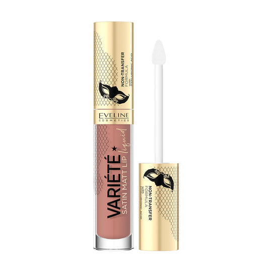 Ruj lichid Eveline Variete Satin Matt Lip Liquid Nr. 1, 4.5 ml