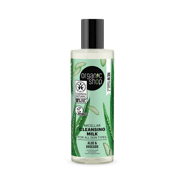 Lapte micelar de curatare faciala cu avocado si aloe vera Organic Shop 150 ml