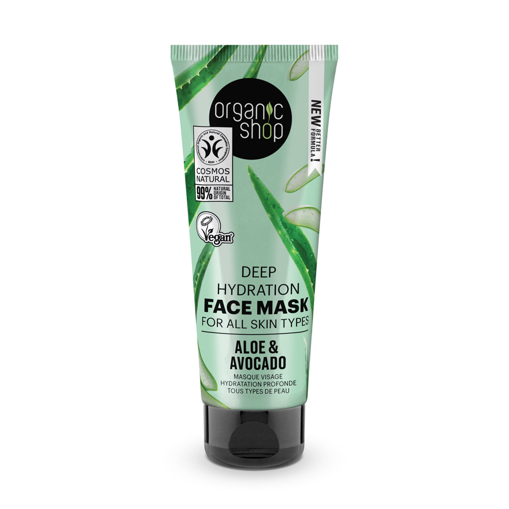 Masca faciala hidratare profunda pentru toate tipurile de piele Organic Shop  - Aloe si Avocado 75 ml