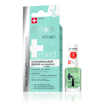 Tratament serum pentru intarirea unghiilor Eveline MED+ Hardening Nail Serum 12 ml