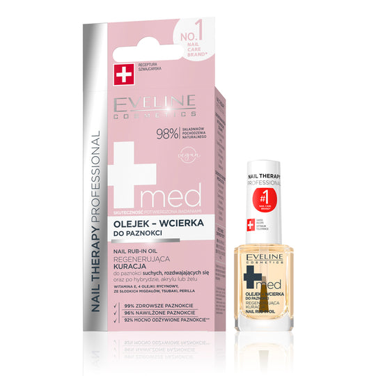 Tratament de unghii Eveline MED+ Rub-in Oil 12 ml