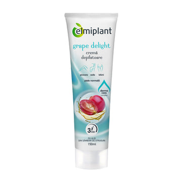 Crema depilatoare pentru piele normala Elmiplant Velvet Touch Grape Delight 150 ml