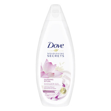 Gel de dus Dove Glowing Ritual cu extract din floare de lotus si apa de orez 500 ml