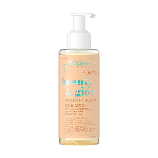 Ulei pentru curatarea si indepartarea delicata a machiajului Eveline Beauty & Glow 145 ml