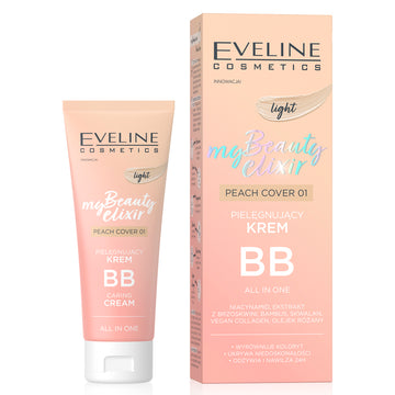 Crema My Beauty Elixir Eveline BB Peach Cover 01 pentru ten deschis 30 ml