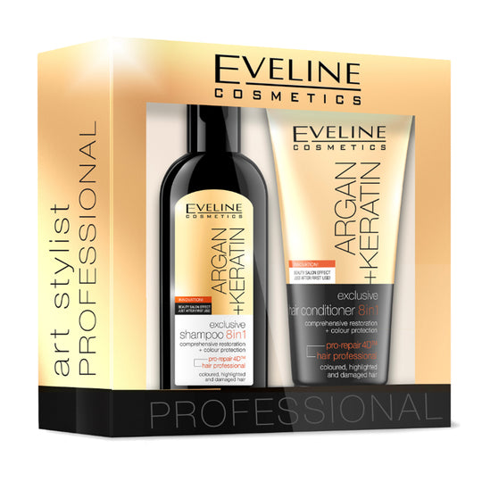 Set cadou Eveline Art Stylist Professional Argan+Keratin