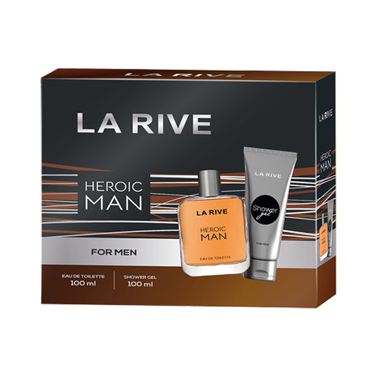 Set cadou La Rive Heroic Man cu apa de toaleta si gel de dus