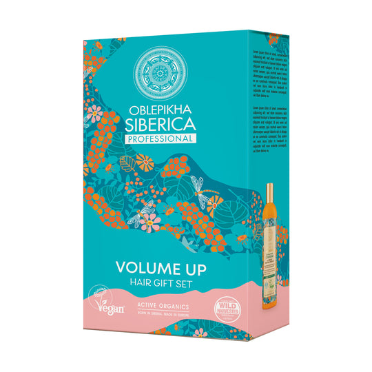 Set cadou cu sampon si balsam de par Natura Siberica Oblepikha Siberica Volume Up
