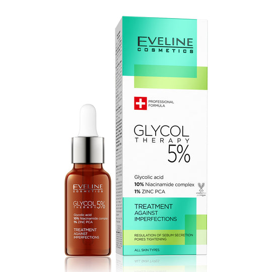 Tratament terapie cu Glycol impotriva imperfectiunilor Eveline Glycol Therapy 18 ml