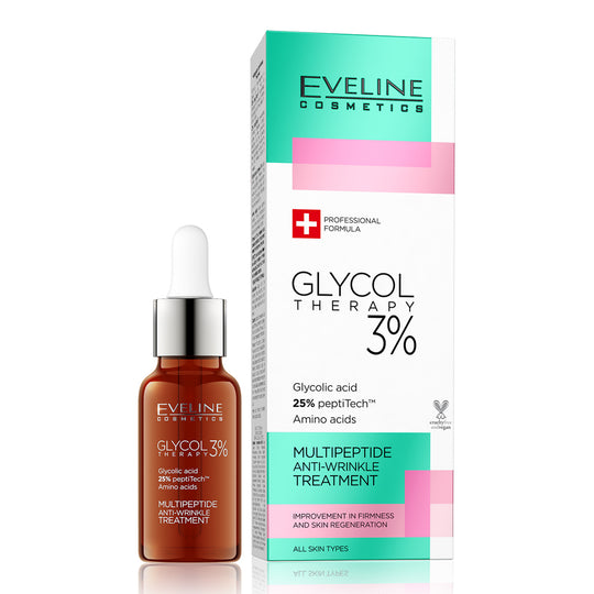 Ser antirid pentru față 3% Eveline Glycol Therapy 18 ml