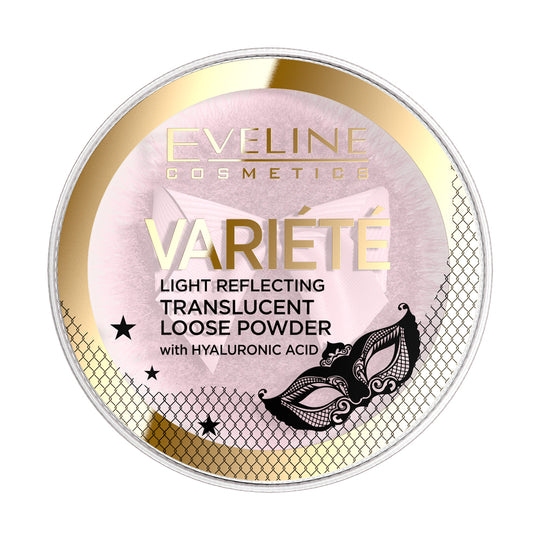Pudra pentru machiaj cu aplicator Eveline Variete Light Reflecting Translucent