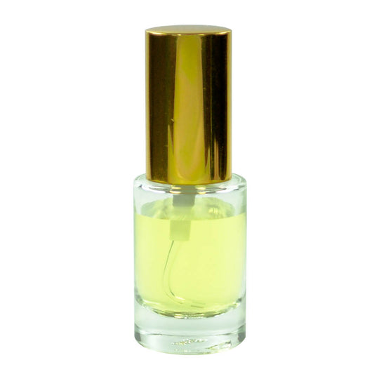 Sticluta cu pulverizator si capac metal gold ptr. parfum - Minerva Slim 12 ml