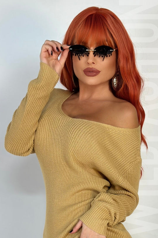 Bluza tricotata cu decupaj la spate accesorizat cu snur BL972RR-14